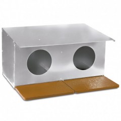 Nido para palomas 2 departamentos chap galvanizada