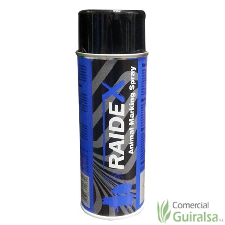 Spray Marcador de ganado Raidex para ovejas, cerdos y vacas. Color azul.