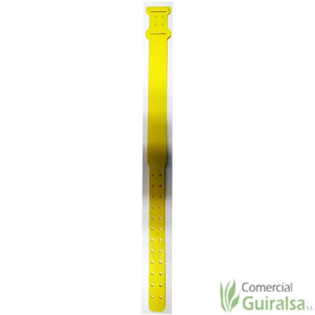 Collares para Ganadería de Plástico. Color amarillo