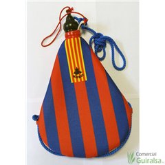 Bota de vino latex artesanal exterior tela estampado Visca Barcelona Fútbol 2