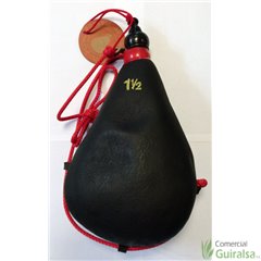 Bota de vino pez artesanal exterior recta 1 litro 2