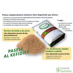 Arcilla Secante Kéfidiet para corderos, terneros, cabritos, lechones 25 Kg 2