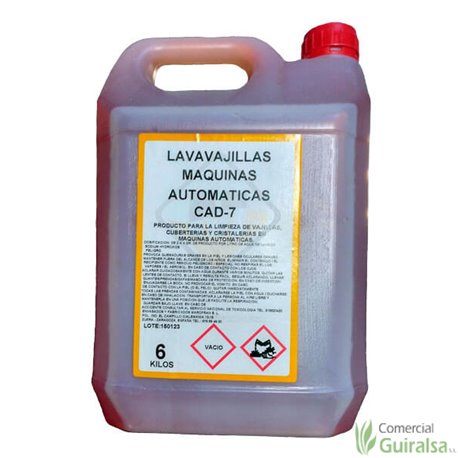 Detergente Lavavajillas Máquinas Automáticas CAD-7. Envase 5 litros