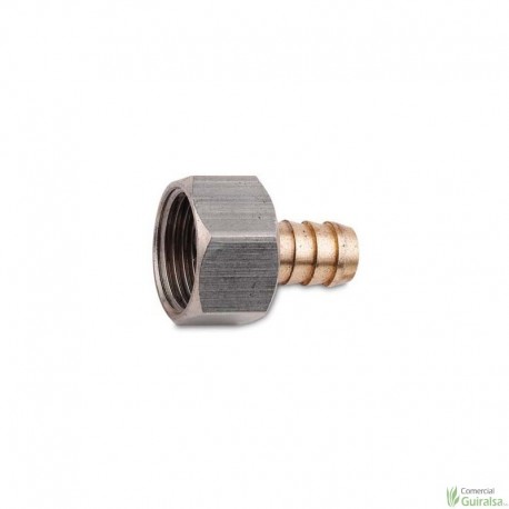 Conjunto Nipel y Tuerca 3/8 - Racor 3/8. Rosca hembra 3/8. Salida calibre 10/10 mm