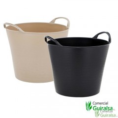 capazo vendimia plástico color negro 26 o 42 litros 2