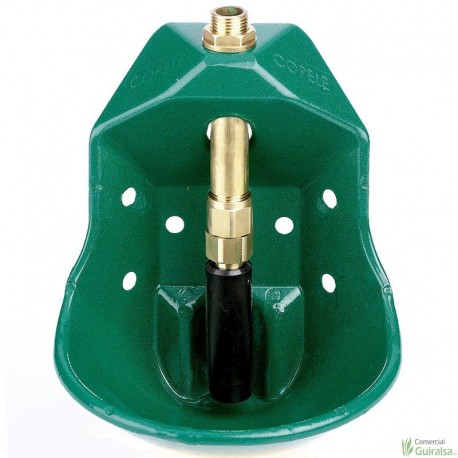 Bebedero de Empujador para Ovejas de aluminio color verde
