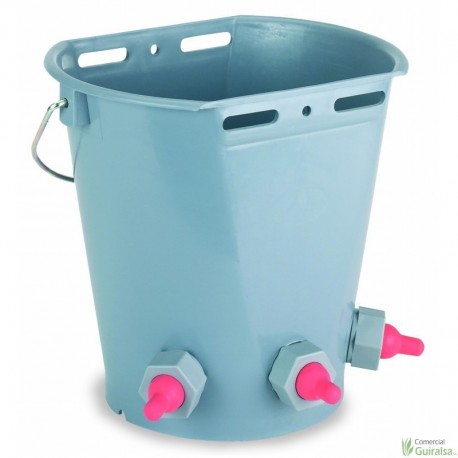 Cubo con 3 Tetinas para Corderos