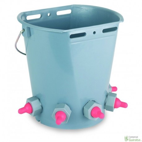 Cubo con 5 Tetinas para Corderos
