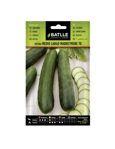 Semillas Pepino Medio Largo Marketmore 70 Sobre Batlle