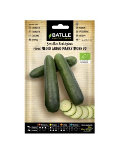 Semillas Ecológicas Pepino Medio Largo Marketmore 70 Sobre