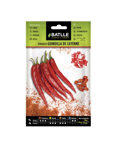 Semillas Pimiento Guindilla de Cayenne Sobre Batlle