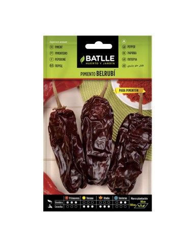 Semillas Pimiento Belrubí para Pimientón Sobre Batlle