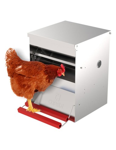 comedero tolva gallinas con apertura mecánica 12kg