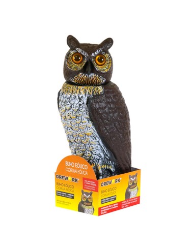 Buho Eólico Orework SIN SONIDO anti pájaros y anti roedores
