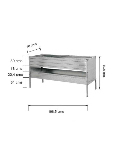 medidas comedero ovejas chapa galvanizada