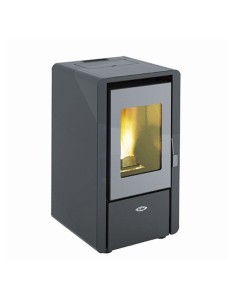 estufa de pellets Petit 7kw potencia color gris oscuro
