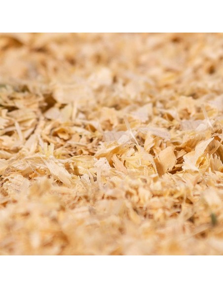 detalle bala de viruta fina de madera animales