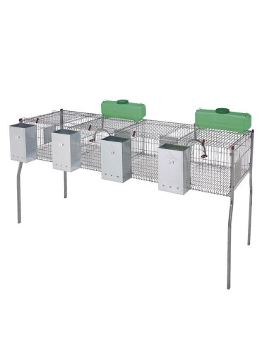 Jaula para Conejos Penta 4 4 departamentos y suelo de metal