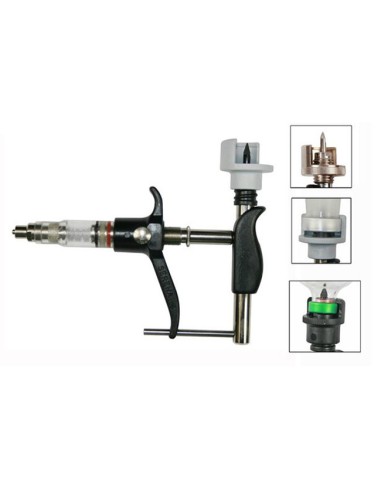 detalle jeringa de vacunación veterinaria Serena Modelo 2TPFS 2 ml