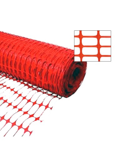 malla de obra naranja rollo 50m
