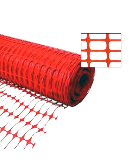 malla de obra naranja rollo 50m