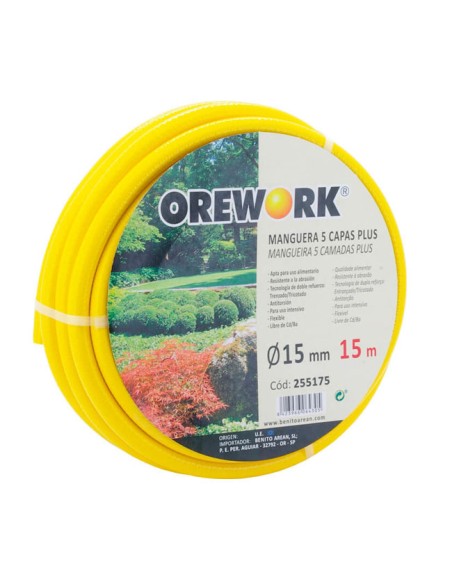 Manguera PVC 5 capas Plus Orework Amarilla