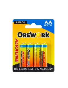 Pila Alcalina AA LR06 1.5v Orework