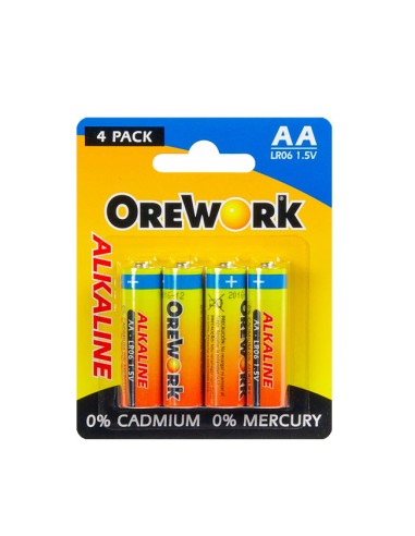 Pila Alcalina AA LR06 1.5v Orework