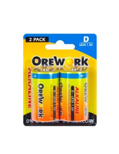 Pila Alcalina D LR20 1.5v Orework