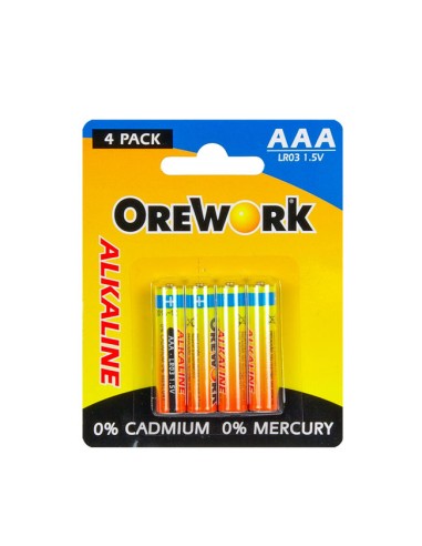 Pila Alcalina AAA LR03 1.5v Orework