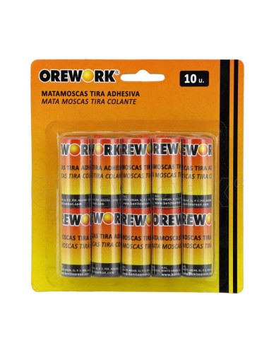 Tira Matamoscas Adhesiva Orework 10 unidades