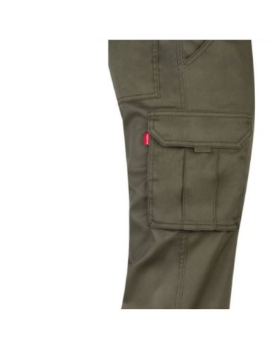 detalle bolsillo lateral Pantalón de trabajo Stretch 103002S verde
