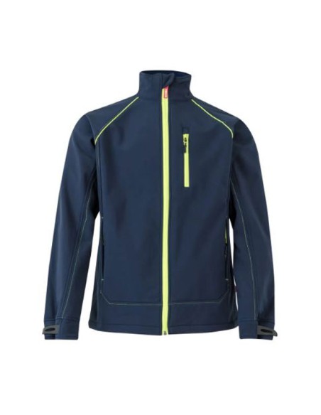 Cazadora Soft Shell Bicolor modelo 206001 Azul Marino - Fluor