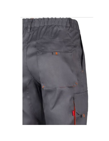 detalle elástico y bolsillo trasero Pantalón de Trabajo Bicolor 103004 Velilla