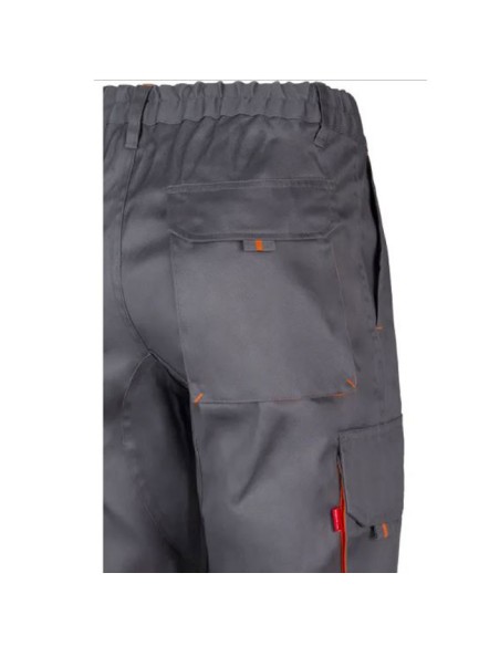 detalle elástico y bolsillo trasero Pantalón de Trabajo Bicolor 103004 Velilla