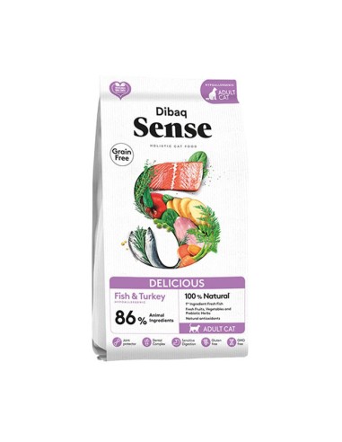 saco de pienso Dibaq Sense Delicious gatos adultos 1,5kg.
