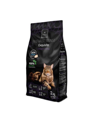 Pienso para gatos Exquisite Adult Chicken and Turkey Natural Range 2 Kg