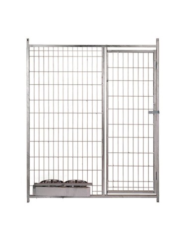 Frente Box para Perros con Puerta y Comederos modelo malla
