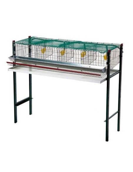 Batería de Jaulas para Codornices 1 cesta 4 departamentos