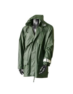 Chaqueta Extrafuerte Impermeable con Capucha Verde