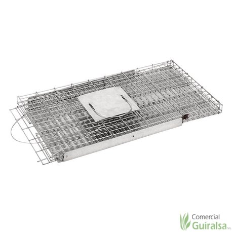 Cesto de Caza Plegable vista plegada modelo metálico