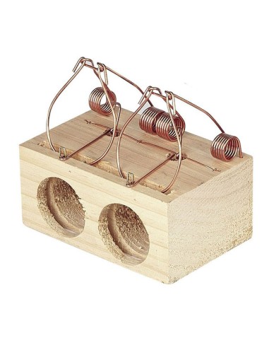 ratonera de madera con 2 agujeros tamaño 50mm