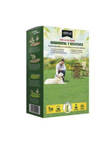 Semillas de césped Ornamental y resistente Batlle 1kg