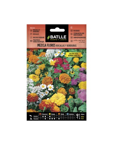 Semillas Mezcla Flores Rocallas y Borduras sobre 3gr