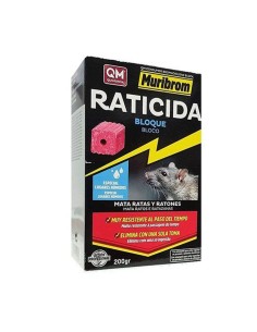 Raticida Cebo en Bloque Muribrom 200gr.