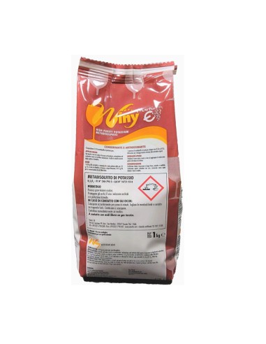 Conservante y Antioxidante para sulfitación de Vinos 1kg.