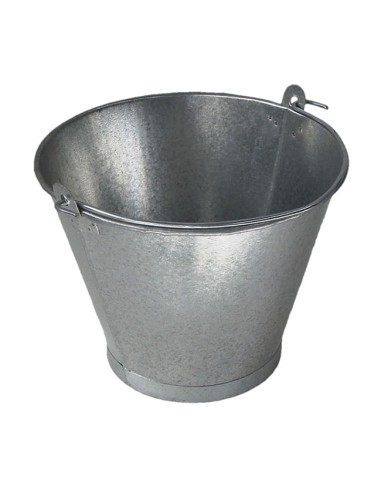 Cubo Cónico Metálico Galvanizado 32cm