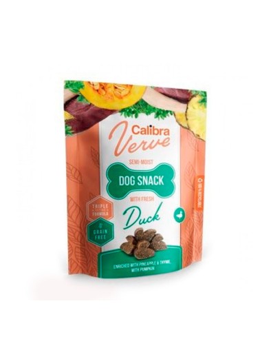 Snack Semihúmedo de Pato para Perros Calibra Verve 150gr.