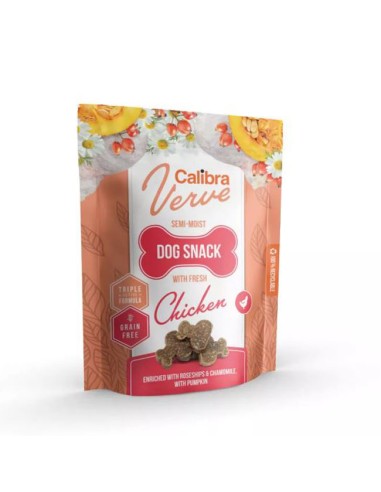 Snack Semihúmedo de Pollo para Perros Calibra Verve 150gr.
