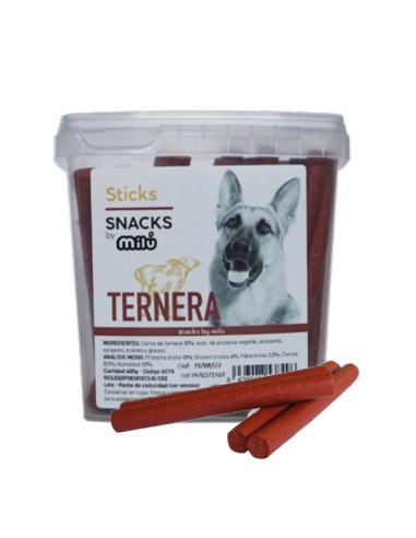 Sticks de ternera para Perros Milú 900gr.